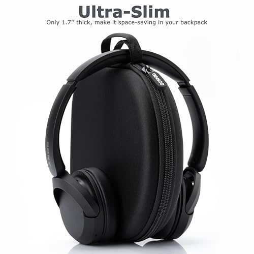 Ginsco Case Compatible with JBL Tune 510BT/520BT/500BT with Sony WH-CH520/510, Ultra-Slim Hard Shell Headphone Case for On Ear Headphones (Satin Black) - color: Satin Black