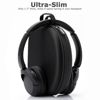 Ginsco Case Compatible with JBL Tune 510BT/520BT/500BT with Sony WH-CH520/510, Ultra-Slim Hard Shell Headphone Case for On Ear Headphones (Satin Black) - color: Satin Black