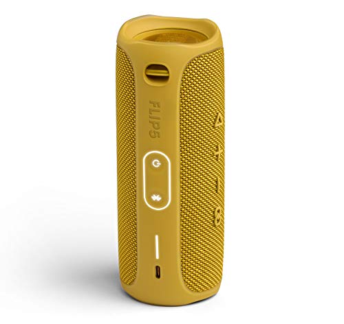 JBL FLIP 5, Waterproof Portable Bluetooth Speaker, Yellow | Sounds better than ever, Bring the party anywhere, Make a splash with IPX7 waterproof design, A rainbow of colours - color: Yellow