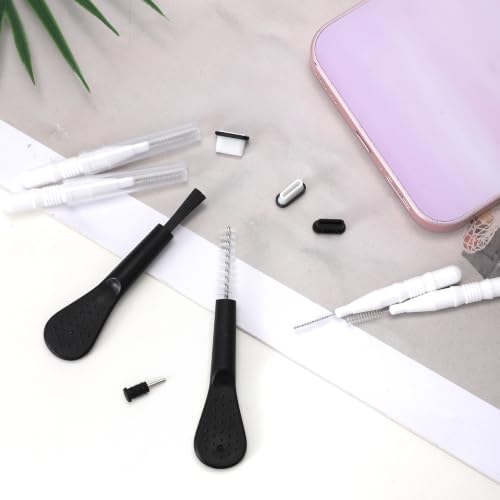 17 Pack Phone Charging Port Cleaner Dual Sided Anti Clogging Nylon Brushes Reusable Speaker Cleaning Tool Phone Charger Port Cleaner Kit for Headphones Phones Camera Tablet Computer