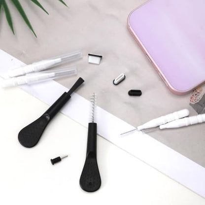 17 Pack Phone Charging Port Cleaner Dual Sided Anti Clogging Nylon Brushes Reusable Speaker Cleaning Tool Phone Charger Port Cleaner Kit for Headphones Phones Camera Tablet Computer
