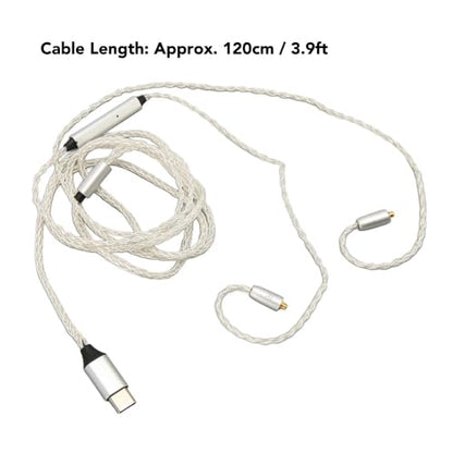 C to for MMCX Cable Flexible 8 Strand Core with Mic Lossless Sound Replacement Earphone Cable for SE215 SE315 SE535 SE846 for UE900 Earphone Upgrade