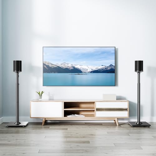 MOUNTUP Speaker Stands for Sonos Era 100, Sonos One, One SL, Play:1, Height Adjustable 35"-43" Floor Standing Speaker Stands Pair with Cable Management, Ear Level Surround Sound, 11lbs Loading, MU9146