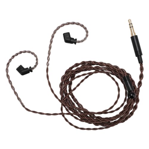 Gold Plated 3.5mm to 2 Pin 0.78mm Replacement Audio Cable, OFC Lossless Sound for QDC ZSN Pro ZSN Pro X Headphones, 3.9ft Detachable Aux Cord, Anti Tangling Ergonomic Ear Hook