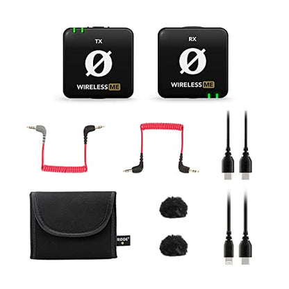 RØDE Wireless ME Ultra-compact Wireless Microphone System with Built-in Microphones, GainAssist Technology and 100m Range for Filmmaking, Interviews and Content Creation, Wireless ME | 2.4 GHz digital signal with GainAssist for cameras, computers and smar