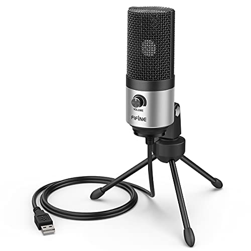 FIFINE K669 Silver USB Microphone for Zoom Video Meeting Online Class - color: Silver