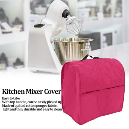 ‌Stand Mixer Cover with Storage Pockets and and Handle Dust Proof Protective Bag for 4.5QT Mixers and Small Kitchen Appliances(Rose Red) - color: Rose Red
