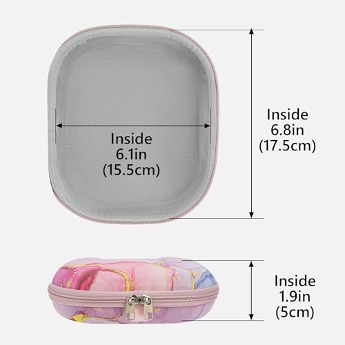 Geekria NOVA On-Ear Headphones Case Compatible with JBL Tune 510BT/500BT/670NC, Live 400BT and More, Replacement Hard Shell Travel Carrying Bag with Cable Storage (Pink Marble) - color: Pink Marble