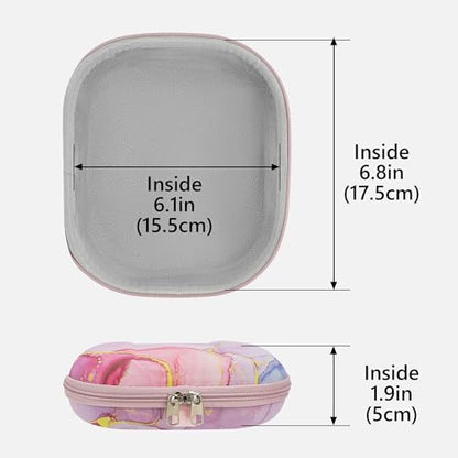 Geekria NOVA On-Ear Headphones Case Compatible with JBL Tune 510BT/500BT/670NC, Live 400BT and More, Replacement Hard Shell Travel Carrying Bag with Cable Storage (Pink Marble) - color: Pink Marble
