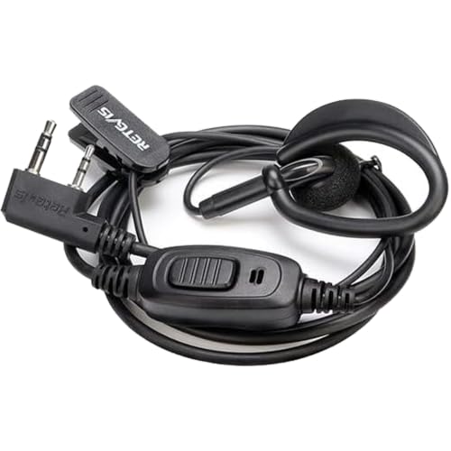 Retevis RT68 Walkie Talkie Earpiece with Mic, for RT22/RT21/H777/RT27/RT68H | Soft Earhook, 2 Pin , Compatible with Kenwood, Pxton, Baofeng BF-888S 2 Way Radio, Two Way Radio Headset(10 Pack) - style: Soft Earhook