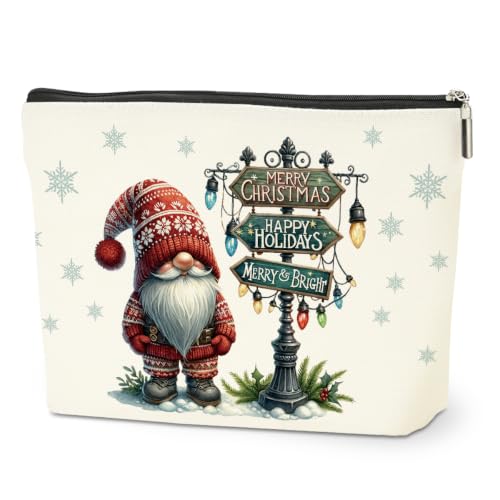 Christmas Gnome Makeup Bag, Christmas Gnomes Gifts for Women Cosmetic Bag - color: Christmas Gnomes