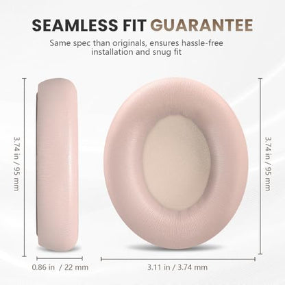 Studio Pro Headphone Ear Pads, Replacement Earpads/Cushions for Beats Studio Pro, with Premium Protein Leather, Resilient Memory Foam, Added Thickness - color: Moon