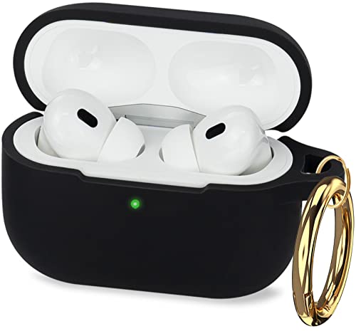 Case for Apple Airpods Pro 3 (2025) - VOTILE Airpods Pro 3 Cases Cover Women Silicone iPods Pro 3 Earbuds Wireless Accessorie Charging Cases Girl Keychain for Airpod iPods Pro 3 Generation - Black - color: # Black, size: for AirPods Pro 3 (2025)