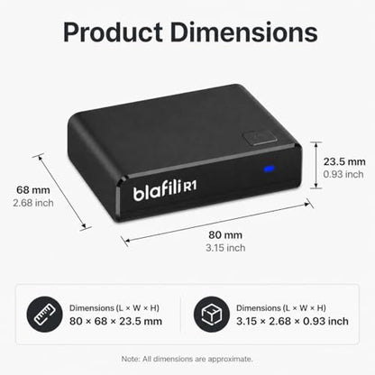 R1 Bluetooth Receiver for Home Stereo with RCA Line Out & USB Input | No-beep pairing, aptX Adaptive HD, for amplifiers and powered speakers, always-on USB power, music streaming only, no mic