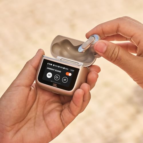 JBL Tour Pro 3 Noise Cancelling True Wireless Earbuds Bundle with gSport Case (Latte) - color: Latte