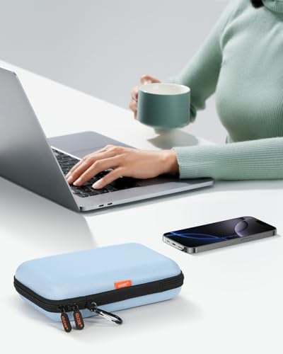 Shockproof Hard Shell Carrying Case, Case for External Hard Drive - color: Light-Blue