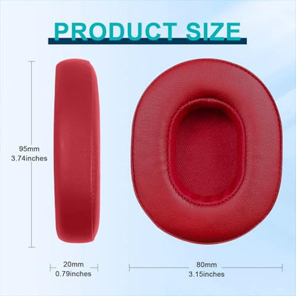 HAOMUK Replacement Ear Pads for Skullcandy Crusher Wireless/Evo/ANC Hesh 3/EVO/ANC, Headphones Ear Cushions, Headset Earpads, Ear Cups Cover-Red - color: Red