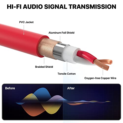 EBXYA XLR Cable 2ft 10 Pack - 3 Pin Balanced Male to Female Mic Cable - color: 10 Colors, size: 2ft