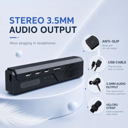 3 in 1 USB Wired Speaker with Microphone,Conference Speakerphone for PC & Laptop,360° Voice Pickup, Plug and Play, Computer Speaker for Zoom, Teams, Skype, Home Office & Online Meetings - style: Retro