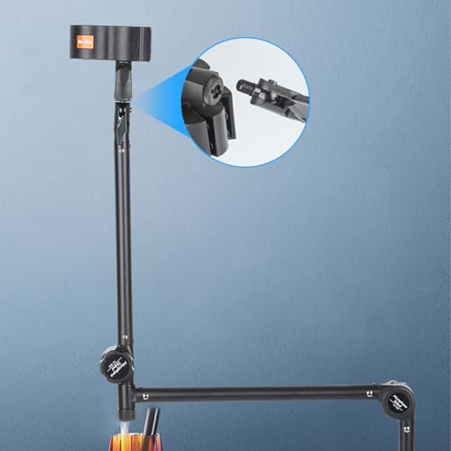 EBTOOLS Microphone Arm Stand, 360 Degree Rotation Zinc Alloy Suspension Boom Arm with 3/8 5/8 Thread Adapter and Cable Management, for Condenser Dynamic Mics Podcast Live Streaming