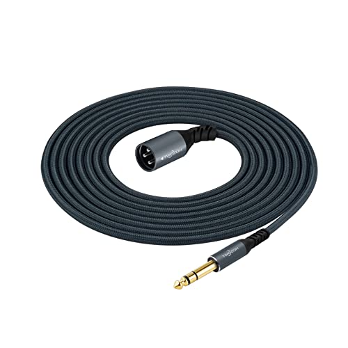 Twozoh XLR Male to 1/4 TRS Stereo Audio Cable 3.3FT, Braided Jack 6.35mm to XLR Male 3Pin Guitar Cable (Professional/HiFi) - color: 1/4 to XLR Male, size: 3.3FT