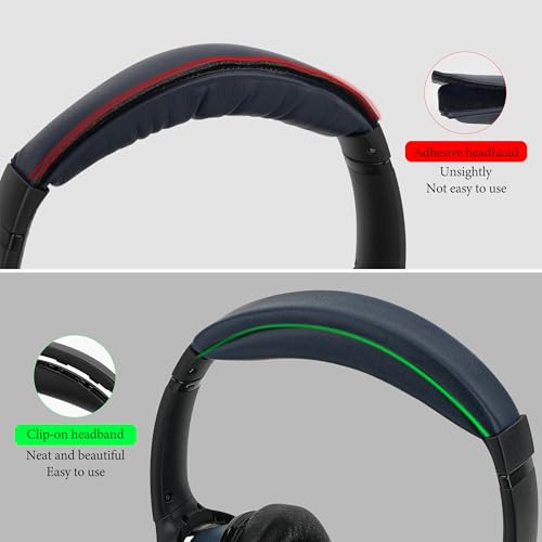 Geekria Protein Leather Headband Pad Compatible with Bose SoundLink AE2, QC25 (Do Not Fit Bose AE2) Headphones, Replacement Band Repair Part (Blue) - color: Blue