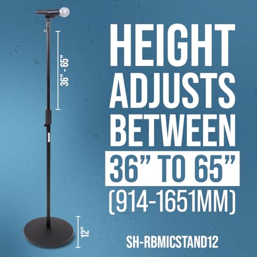 Shure by Gator SH-RBMICSTAND12 12-inch Round Base Mic Stand - style: 12" Weighted Base