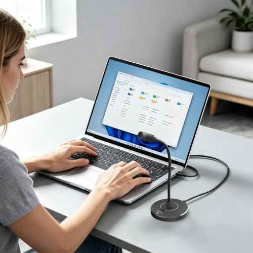 CMTECK USB Computer Microphone, Studio-Quality，Plug & Play for PC,Laptop - color: Dark Gray