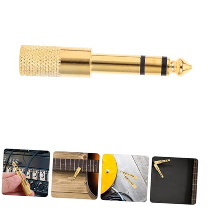 4pcs Gold Plated Audio Adapter 6.5mm Male to 3.5mm Female Headphone Jack Converter for Microphone and Guitar Stereo Adapter for Headphones and Audio Devices