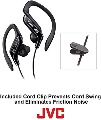 JVC HAEB75R Sports Clip Headphone, Red, Small - color: Red, size: One Size (Pack of 1)