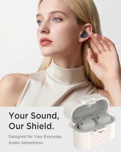 Miimall Silicone Case Compatible for Sony WF-1000XM6, Magnetic Attraction Anti-Scratch Shockproof Dustproof Men and Women Full Protective Case Cover for Sony WF-1000XM6 Wireless Earbuds (Starlight) - color: Starlight