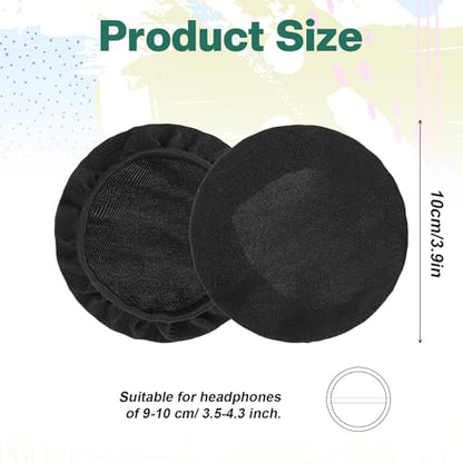 2 Pairs Headphone Earpad Covers, Washable & Stretchable Headphone Covers for Over-Ear Headsets Fit 3.5" - 4.3" Ear Pads