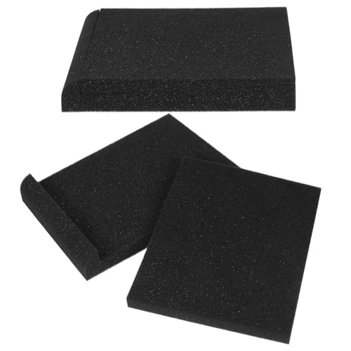 6pcs High-density Foam Speaker Isolation Pads for Enhanced Sound Absorption Small Vibration-cushioning Cushions Suitable for Home Studio and - color: Blackx3pcs, size: 22x16x3.6cmx3pcs