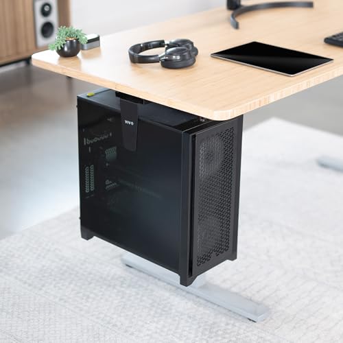 VIVO Black Large Under Desk and Wall Office PC Mount, MOUNT-PC01L - size: Full Towers