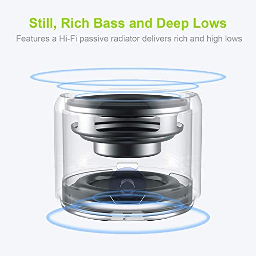 EWA Travel Case Packed, A106 Pro Portable Bluetooth Speaker with Custom Bass Radiator, Brief Design, IP67 Waterproof, Perfect Mini Speaker for Shower, Room, Bike, Car (Rosegold) - color: RoseGold