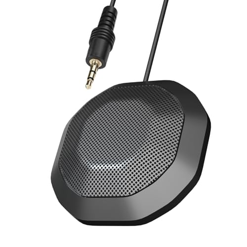 Walfront Omnidirectional Desktop Microphone for PC Laptop 3.5mm Jack 3 Meters Pickup Distance Portable Mini Mic for Business Conference - size: 3.5mm Plug, style: 3.5mm Plug