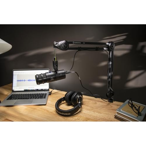 Audio-Technica AT2040USB Hypercardioid Dynamic Podcast USB Microphone, Black Bundle with 2 YR CPS Enhanced Protection Pack