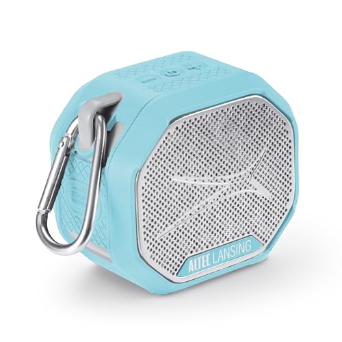 Altec Lansing HYDRATREK Magnetic Bluetooth Speaker, Waterproof IP67, Portable Speaker, True Wireless Pairing, USB-C Quick Charge, 3.7V 400mAh Battery, Voice Assistant, Perfect for Any Adventure - color: Aqua/White