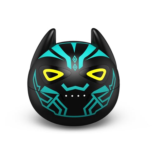 Kids Wireless Earbuds for Small Ears, Touch Control Headset Stereo Sound in-Ear Wireless Headphones, Bluetooth 5.0 Noise Reduction Earphones with Black Blue Cartoon Blinking EyesJE-08B_B87 - color: JE-08B_B87