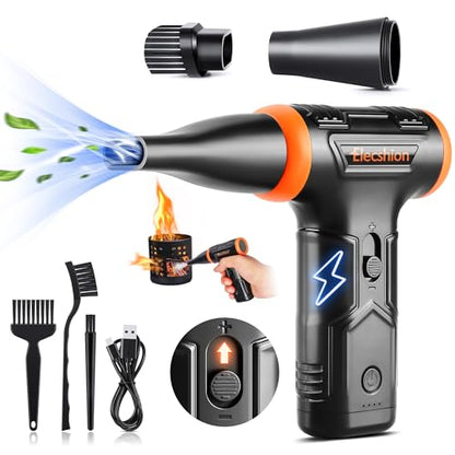 Compressed Air Duster - Electric Air Duster, 50 mph 110000RPM Super Power | Cordless Canned Air Dust Blower for PC/Computer/Blaster/Keyboard/Home, Mini/Variable Speed/Quick Dusting