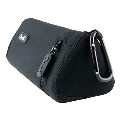 Portable Speaker Carry Case - Fits OontZ Angle 3 Ultra Speakers - Soft Case with Interior Cable Storage and Aluminum Carabiner by OontZ (Black)