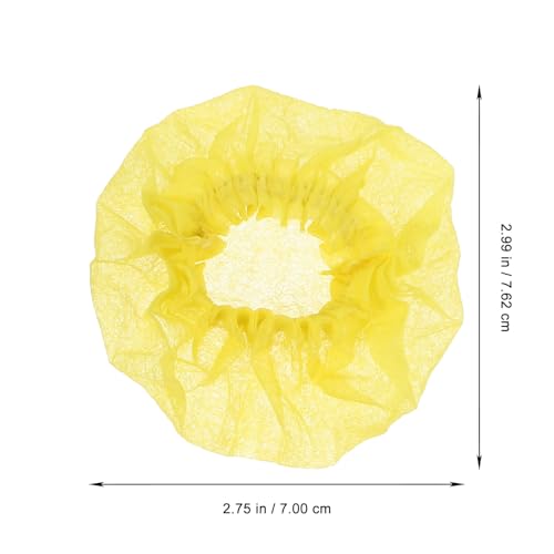 200pcs Protective Microphone Covers Disposable Mic Windscreen Non-woven Breathable Covers for Shield - color: Yellow