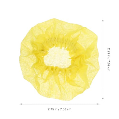 200pcs Protective Microphone Covers Disposable Mic Windscreen Non-woven Breathable Covers for Shield - color: Yellow