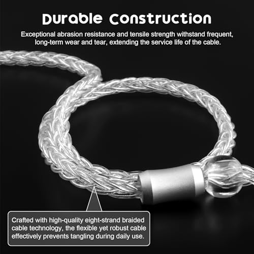 SE215 Cable Compatible with Shure SE215, SE215 Pro, SE315, SE425, SE425 Pro, SE535, SE846, AONIC 3, AONIC 4, AONIC 5 Earphones, MMCX Replacement Cable, 3.77ft