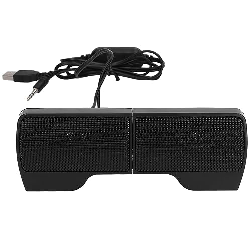 Laptop Speakers with Screen USB Powered Soundbar Stereo Speakers for Monitor Notebook Tablets TV with Clear Sound Humanized Volume Control