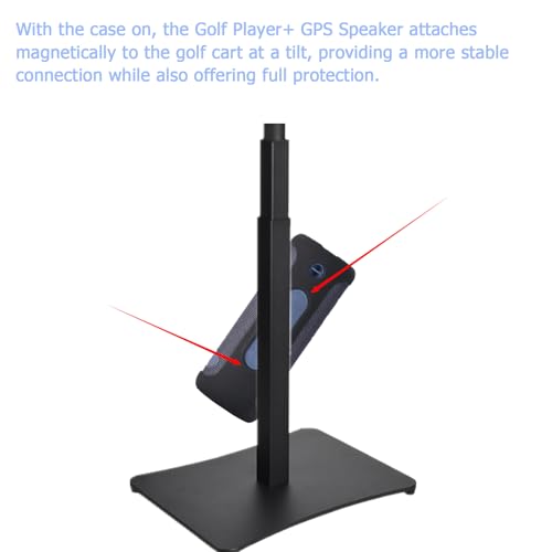 Protective Cover for Blue Tees Golf Player+ GPS Speaker, Silicone Cover for GPS Wireless Bluetooth Speaker (Black) | Blue Tees Golf Speaker Case – Soft Silicone, Full Protection, Dustproof, Magnetic Mount Compatible, Easy Clean, Case Only - color: Black