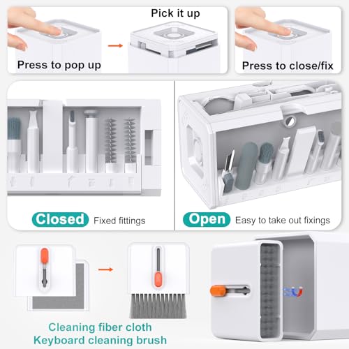 VICHYIE 32 in 1 Multi-Function Cleaning Kit for Electronic Devices (White) - color: White