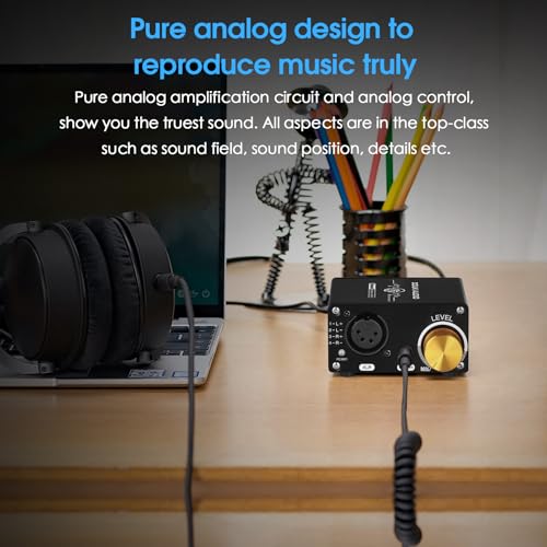 Douk Audio U5PRO HiFi Fully Balanced Headphone Amplifier, Mini Stereo Amp for XLR and 4.4mm Headsets, Replaceable Op-Amps, 18-600Ω Compatibility, 1500mW Output Power