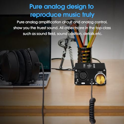 Douk Audio U5PRO HiFi Fully Balanced Headphone Amplifier, Mini Stereo Amp for XLR and 4.4mm Headsets, Replaceable Op-Amps, 18-600Ω Compatibility, 1500mW Output Power