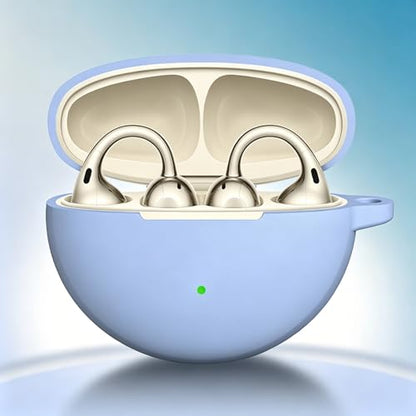 Thin Soft Silicone Protective Cover for Clip2 Wireless Ear Buds Case Antislip Grip - color: Black